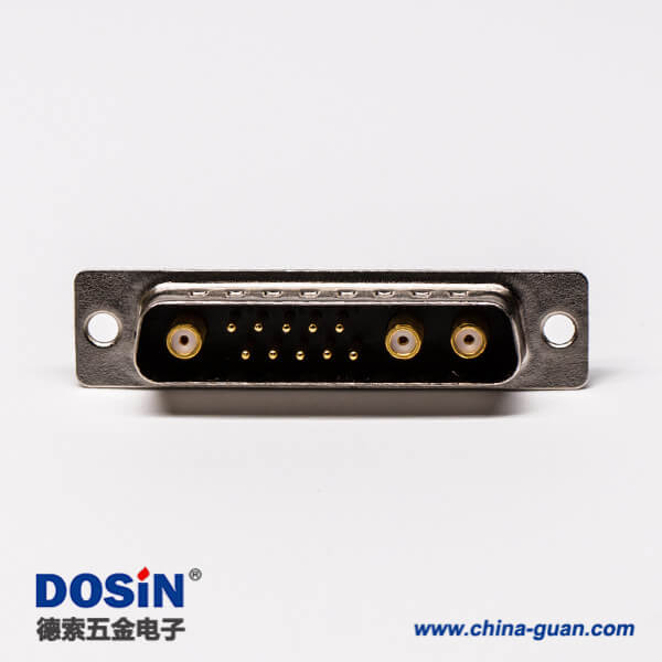 43-2 混裝大電流dsub13w3鉚合公座焊接車針直式接線