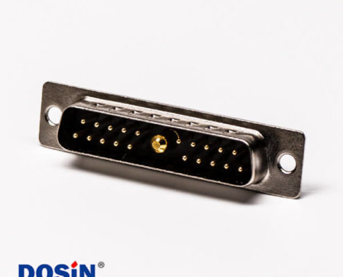 d sub焊接式21w1公頭直式光孔鉚合接線(xiàn)防火連接器