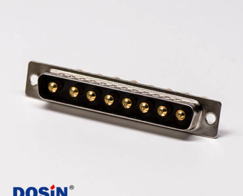 大電流D-SUB 8w8焊接式光孔鉚合直式車(chē)針線(xiàn)端公座