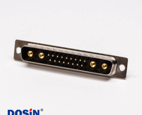 dsub連接器公頭焊接車針21w4大電流黑膠光孔鉚合接線