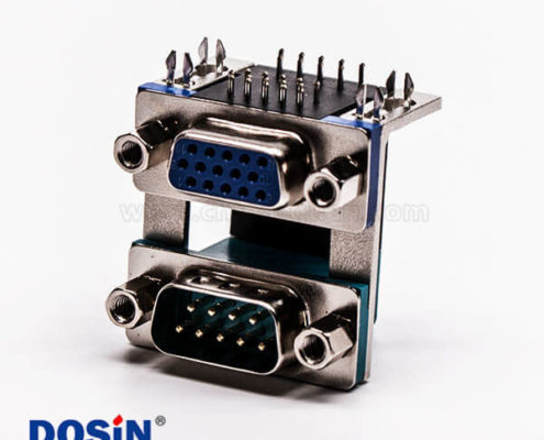 雙胞胎db頭彎式連接器9公針15母針3.08鉚鎖5.8螺絲