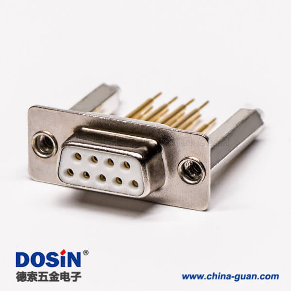 d sub9母頭直式插板加高型鉚鎖接PCB板