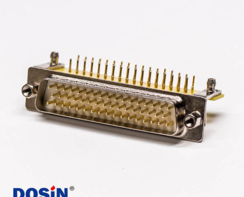 db50 pcb封裝彎插公頭帶金屬支架鉚鎖