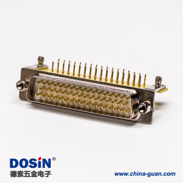 db50 pcb封裝彎插公頭帶金屬支架鉚鎖