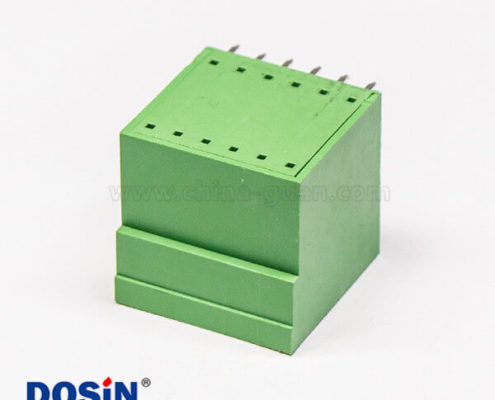 插拔式端子雙排12芯方形直插式PCB板綠色端子連接器