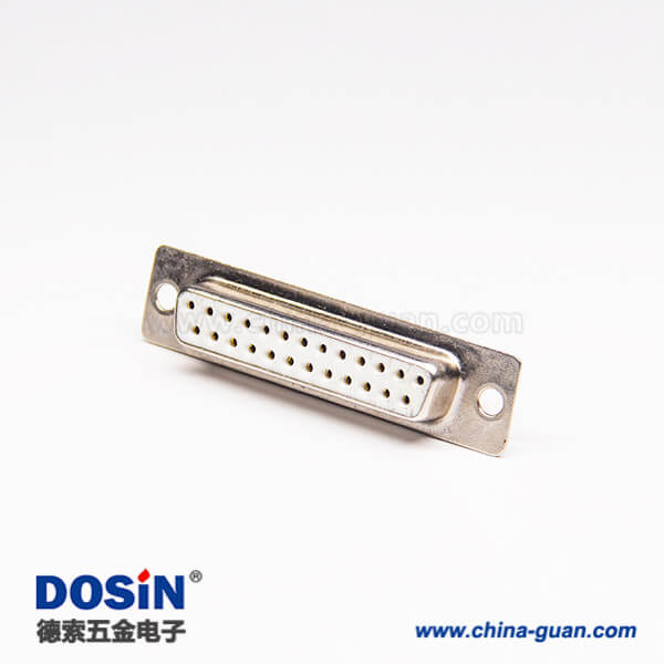 高質(zhì)量D-sub連接器直式母頭焊接式接線白色膠芯