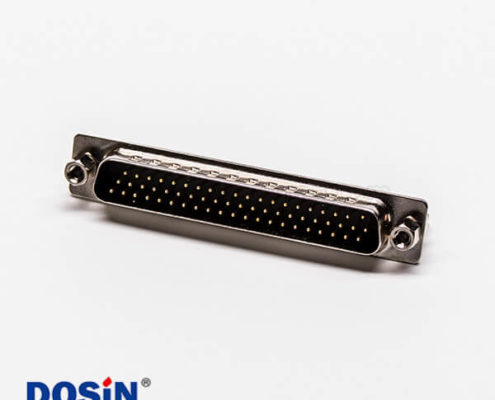 db62連接器高密度公頭直式鉚鎖式插孔接PCB板