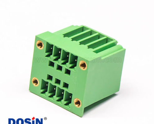 PCB八芯綠色接線端子方形穿墻式法蘭安裝端子座