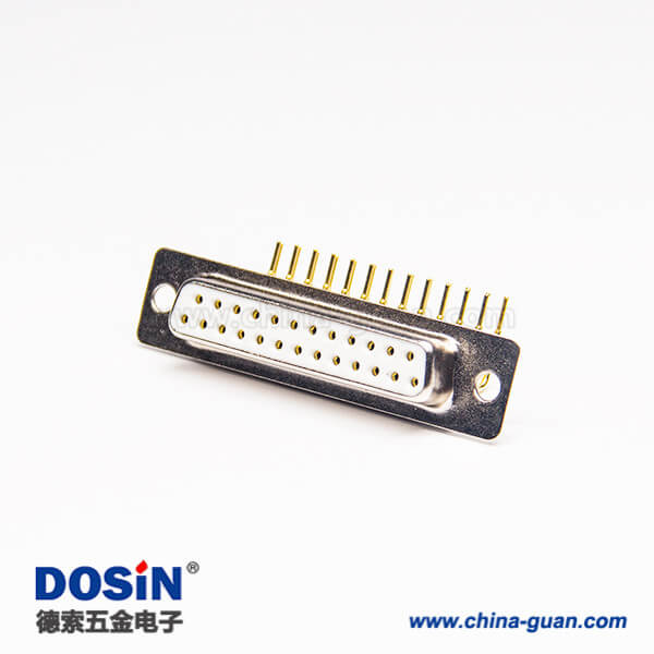 原廠直發(fā)車針DB連接器25Pin母頭彎式插座接PCB板