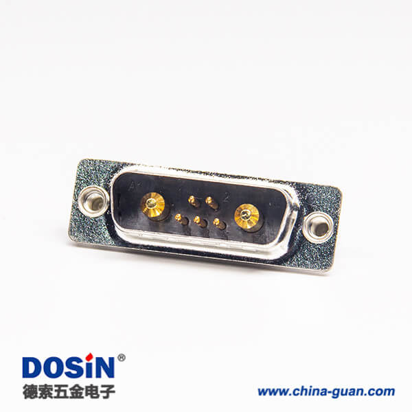 DB 7w2焊板 9g-4 D sub大電流7W2直式公頭鉚鎖連接插板式