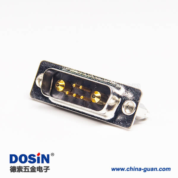 D sub大電流7W2直式公頭鉚鎖連接插板式