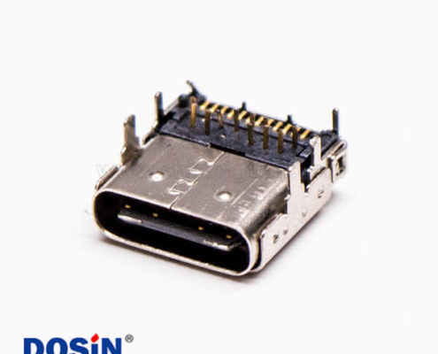 type c接口USB3.0母座彎頭前插板后貼板