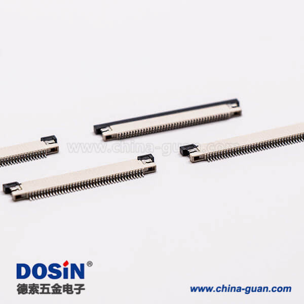 10-4 fpc軟排線插座焊接40針0.5mm后掀蓋式下接觸1.2H