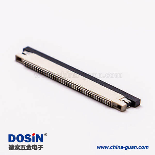 fpc軟排線插座焊接40針0.5mm后掀蓋式下接觸1.2H