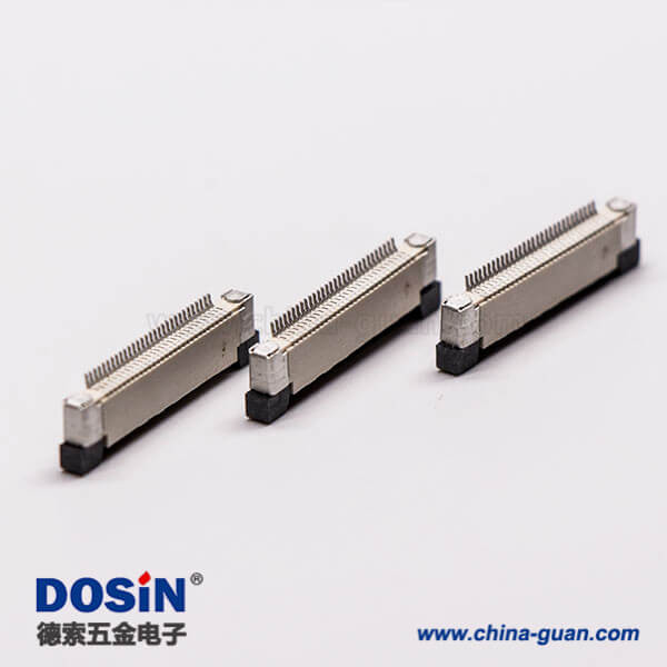 11-5 fpc貼片插座0.5mm后掀蓋式下接觸30針焊接H2.0