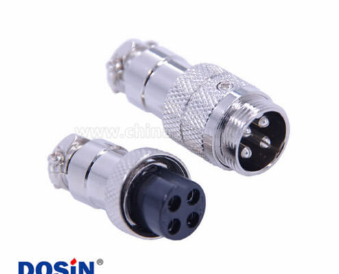 GX16 4芯航空插頭接線直式公母對(duì)接式連接器