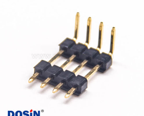 單排雙塑排針90度間距2.54mm插PCB板10pcs