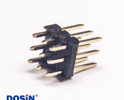 2.54間距連接器3排9pin排針單塑180度穿孔式10pcs