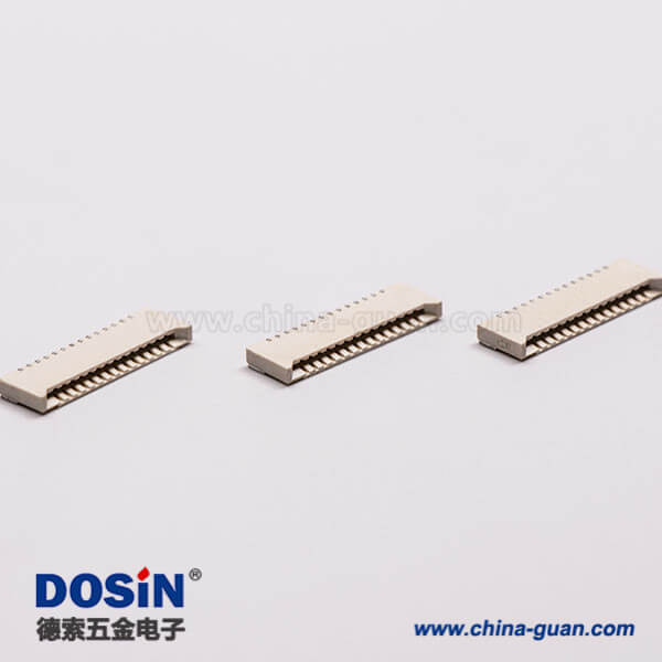 14-6 1.0 fpc連接器臥式14pin無鎖雙面接觸2.0H接PCB