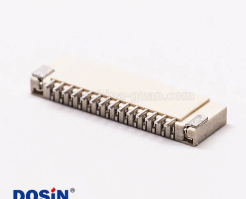 1.0 fpc連接器臥式14pin無鎖雙面接觸2.0H接PCB