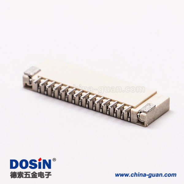 1.0 fpc連接器臥式14pin無鎖雙面接觸2.0H接PCB