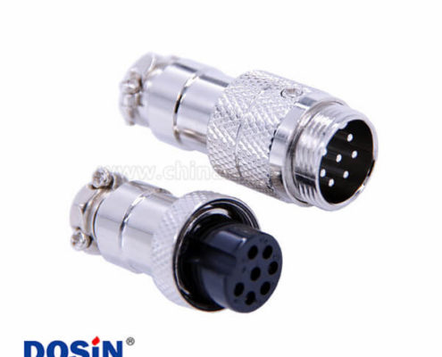 7芯密封連接器GX16直式公母對(duì)接航空頭