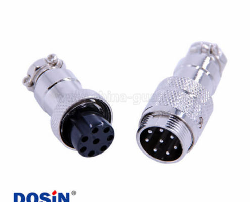 8芯航空插頭連接器防水IP55公母對(duì)接電子連接器