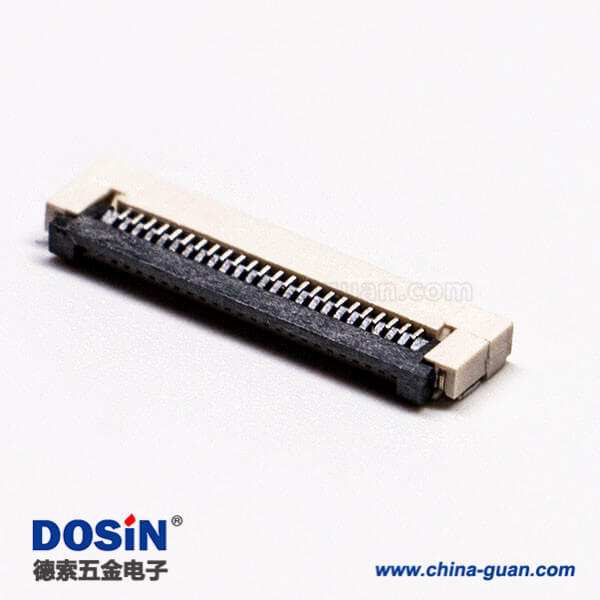 16-1 0.5mm fpc 封裝24針臥式無鎖雙面接1.2H板端插座