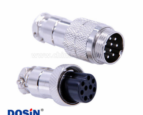 9芯航空插頭GX16直式公頭母頭電纜式連接器