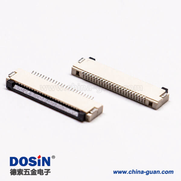 16-4 0.5mm fpc 封裝24針臥式無鎖雙面接1.2H板端插座