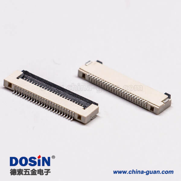 16-5 0.5mm fpc 封裝24針臥式無鎖雙面接1.2H板端插座