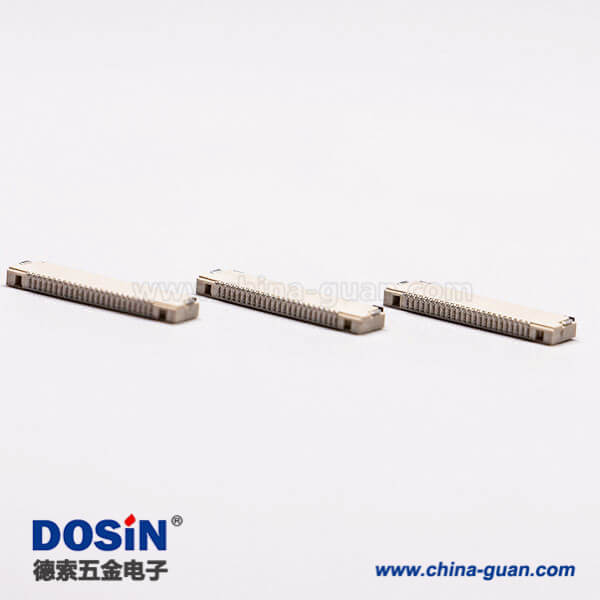 16-6 0.5mm fpc 封裝24針臥式無鎖雙面接1.2H板端插座