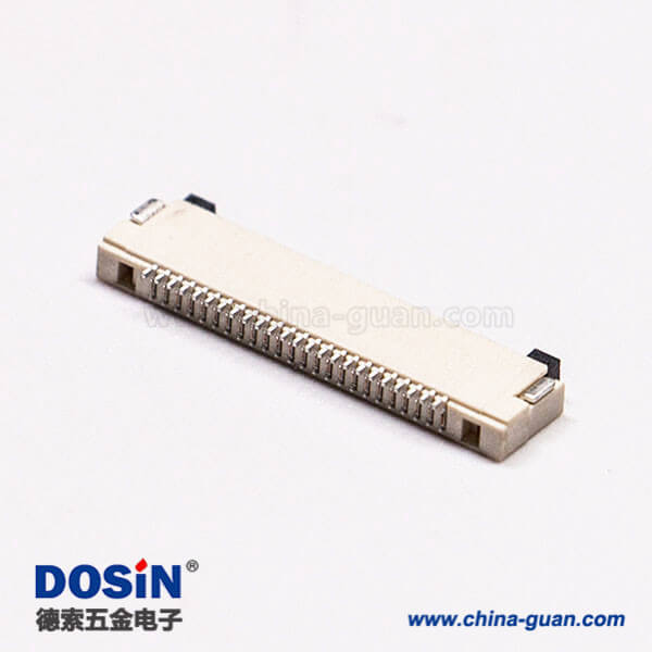 0.5mm fpc 封裝24針臥式無鎖雙面接1.2H板端插座