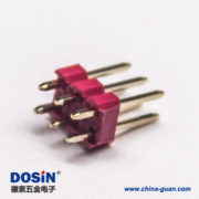 雙排 6針連接器直式插板間距2.54mm紅色塑膠10pcs