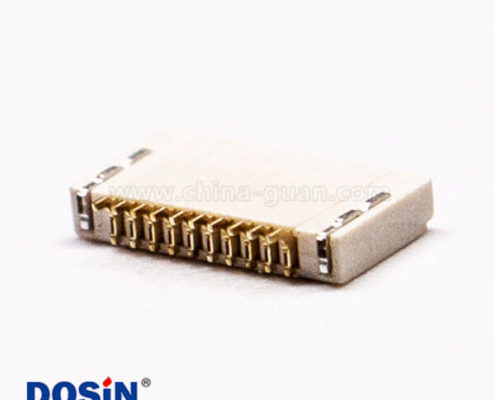 fpc插座10針0.5mm前掀蓋式下接觸1.5H板端