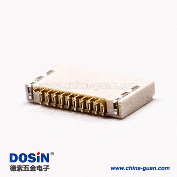 fpc插座10針0.5mm前掀蓋式下接觸1.5H板端