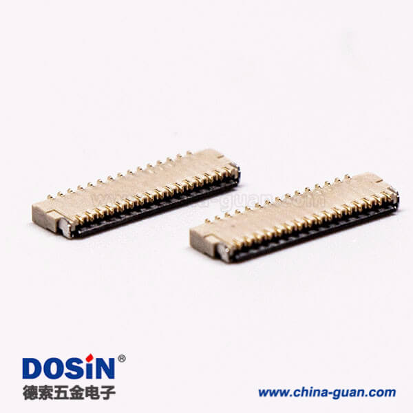 18-4 貼片臥式fpc插座0.3PH前掀蓋式15pin下接觸1.0H