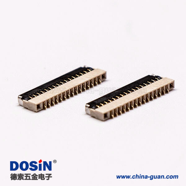 18-5 貼片臥式fpc插座0.3PH前掀蓋式15pin下接觸1.0H