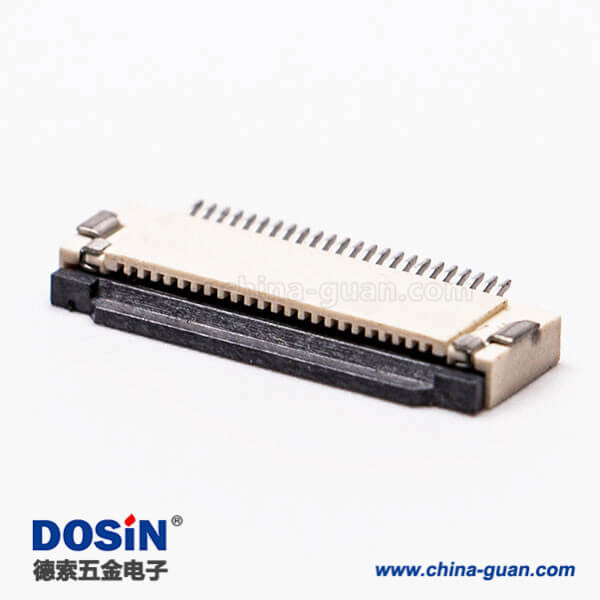 2-1 fpc插座0.5PH前掀蓋式24pin下接觸2.0H