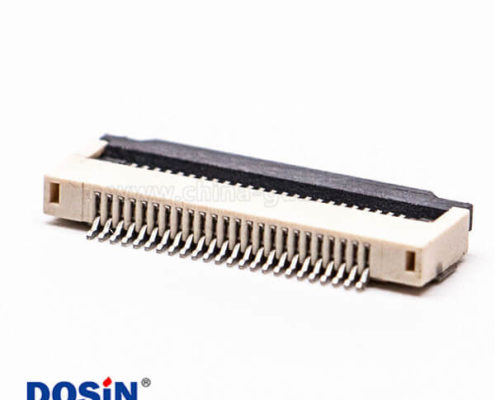 fpc插座0.5PH前掀蓋式24pin下接觸2.0H