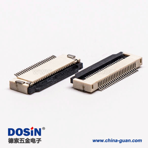 2-7 fpc插座0.5PH前掀蓋式24pin下接觸2.0H