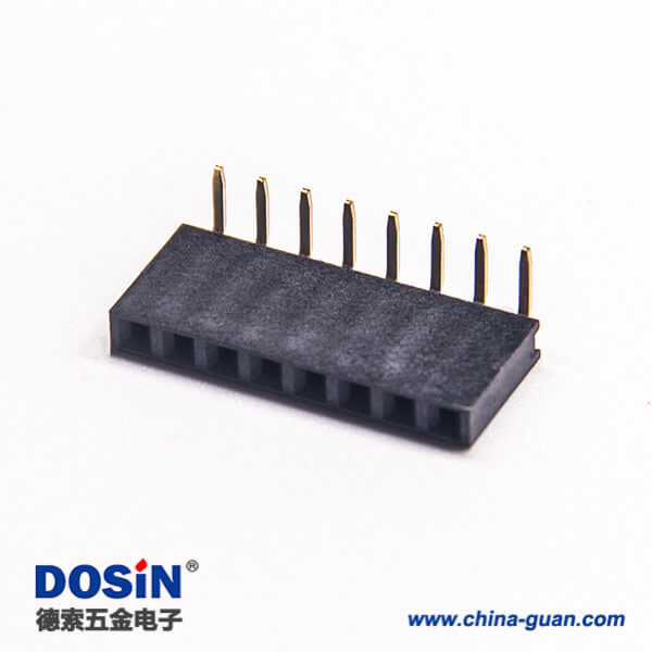 單排彎腳母座8pinY型間距2.54mm穿孔式10pcs