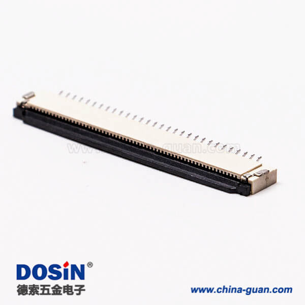 3-1 fpc排線插座1.0PH前掀蓋式注塑1.0mm下接觸2.0H