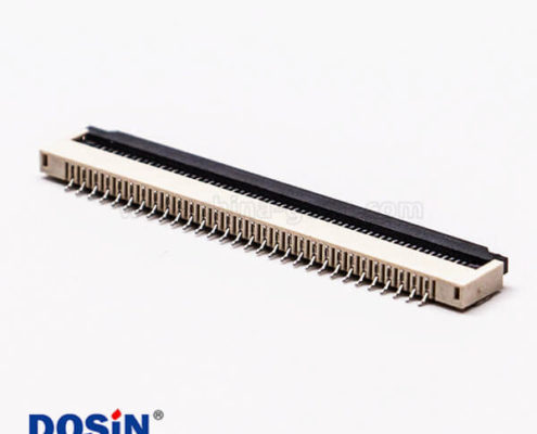 fpc排線插座1.0PH前掀蓋式注塑1.0mm下接觸2.0H