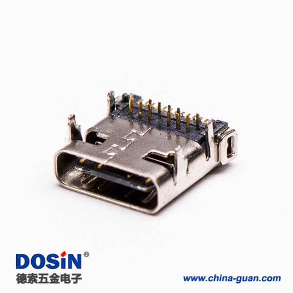 c type usb連接器3.0彎式母頭前插板后貼板