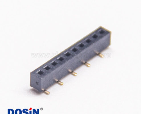 1.27mm單排排母10PIN錯位貼片連接器X3