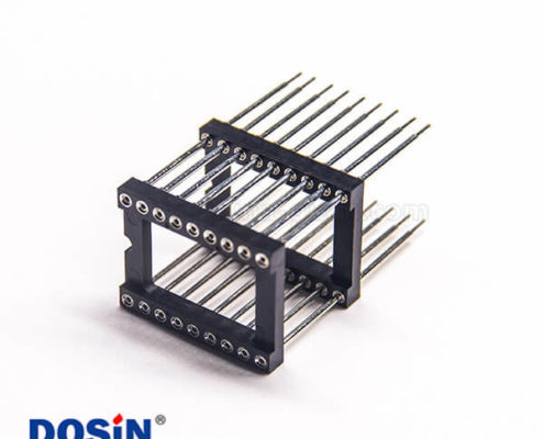 雙排雙塑插針圓孔直式插板2.54間距塑高3.0mm 10pcs