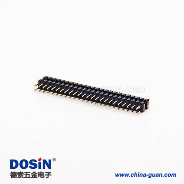 排針連接器直式公頭雙塑雙排48pin2.54mm間距長15mm插板式