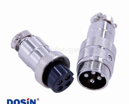 GX20航空插頭接線4芯直式對接公母連接器