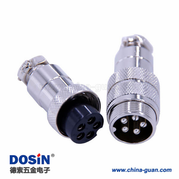 航空插頭連接器GX20直式對(duì)接公母連接器